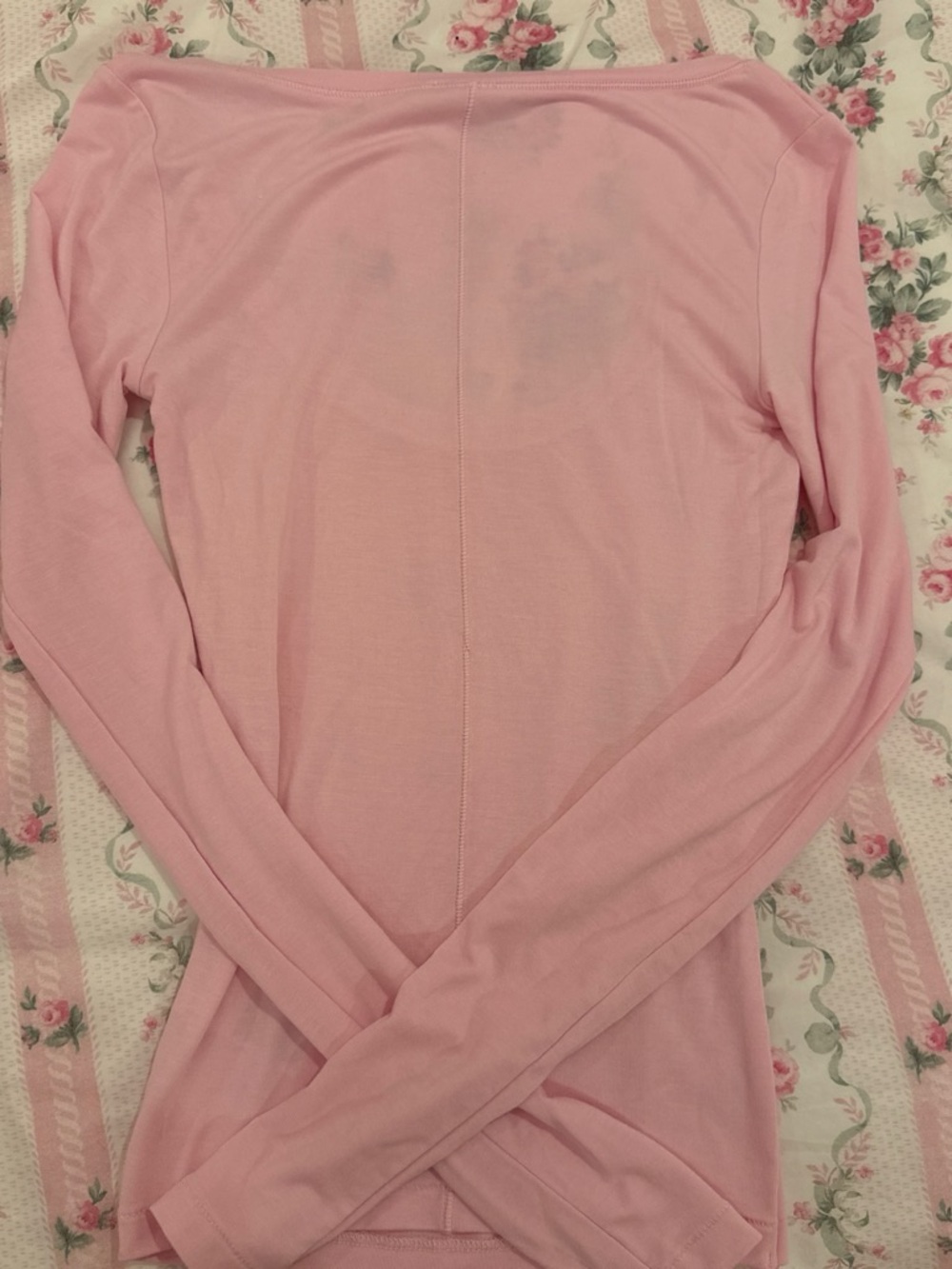 Garage Light Pink Long-Sleeve Boatneck Top